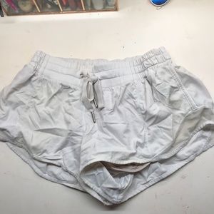 White lulu lemon shorts